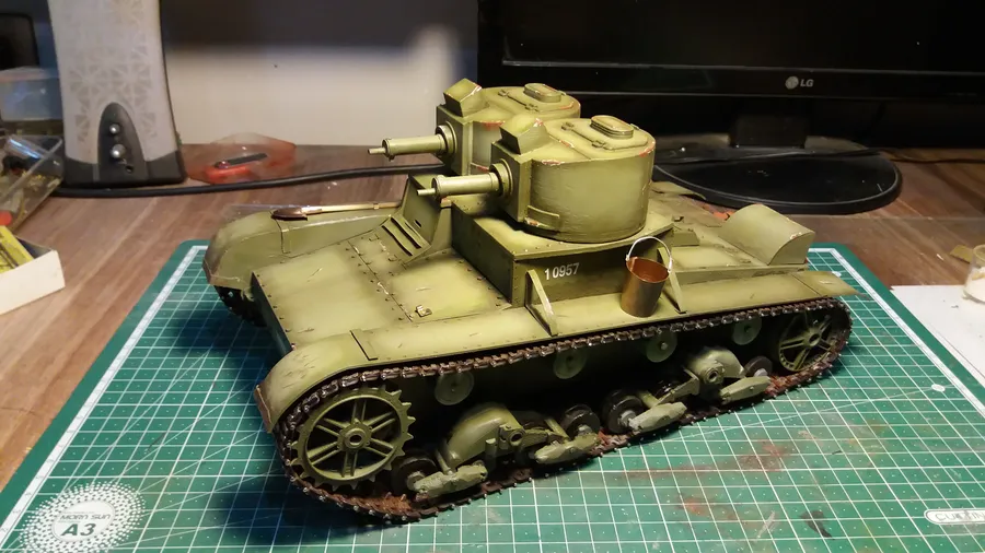 Vickers Mk E tank model set